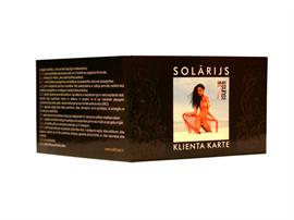 Solārija klientu kartes 100pcs